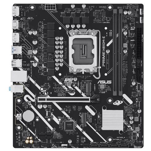 ASUS PRIME H810M-E-CSM - Carte-mère - micro ATX - Socket LGA1851 - H810 Chipset - USB-C 3.2 Gen 1, USB 3.2 Gen 1 - Gigabit LAN - carte graphique embarquée (unité centrale requise) - audio HD (8...
