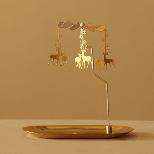 Porte-Bougie Rotatif En Métal, Rotatif, Livraison Directe