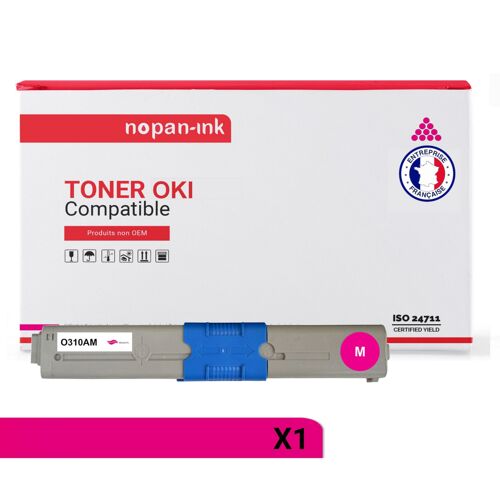 1 Toner pour OKI 44469705 Magenta 2000 Pages avec OKI C 310 DN OKI C 330 DN OKI C 331 DN OKI C 510 DN OKI C 511 DN OKI C 530 DN OKI C 531 DN OKI MC 351 DN OKI MC 352 DN OKI MC 361 DN OKI MC 362 DN OKI