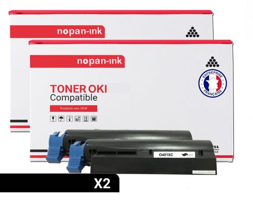 2 Toner pour OKI 44992402 Black 2500 Pages avec OKI B401 OKI 401D OKI 401DN OKI MB441 OKI 441DN OKI MB451 OKI 451DN OKI 451DNW OKI 451W