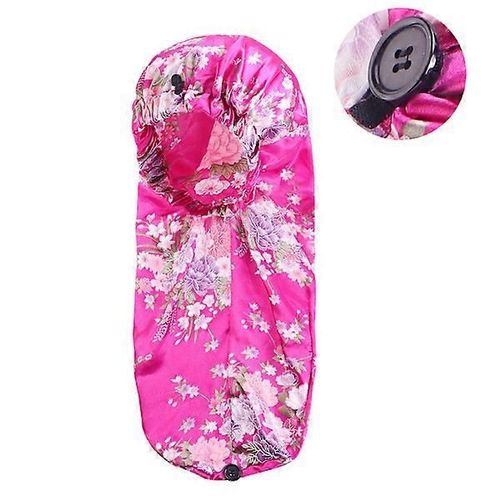 Bonnet Tressé Super Long Pour Dormir (Rose)