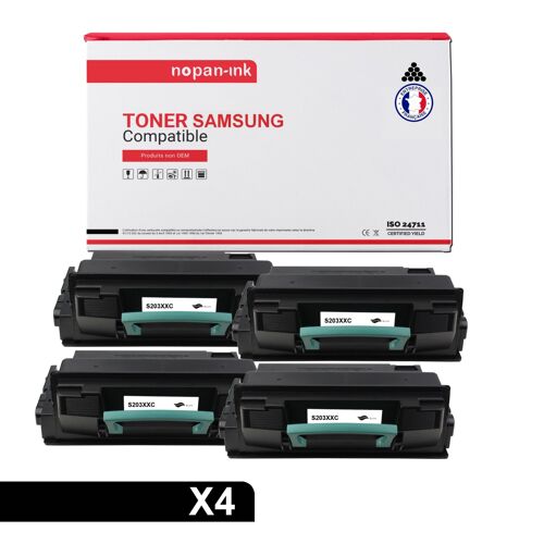 4 Toner pour SAMSUNG MLT D203E Black 10000 Pages avec Samsung ProXpress M 3820 D Samsung ProXpress M 3820 DW Samsung ProXpress M 3820 ND Samsung ProXpress M 3820 Series Samsung ProXpress M 3870 FD Sam