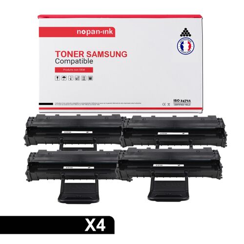 4 Toner pour SAMSUNG ML 1610D2 EMLS Black 3000 Pages avec Samsung ML-1610 1615 1620 1625 2010 2510 2015ND 2015 2020 2570 2571 SCX-4521F 4321 4521 Dell Laser Printer 1100 1110 Xerox 3117 3124 Samsung M
