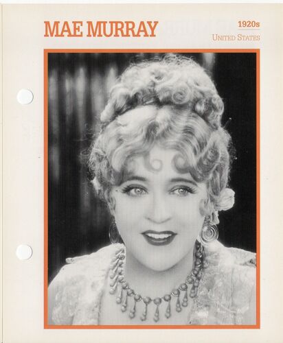 Movie Star Card [Carte Perforée En Langue Anglaise] Mae Murray