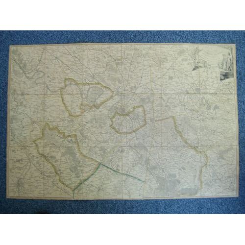 Environs De Paris Et Département De Seine Et L¿Oise & Subdivisés En Districts Et Cantons, Conformément Aux Décrets De L'assemblée Nationale. [ Carte