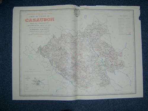 Carte Du Canton De Cazaubon (Atlas Général Du Gers)