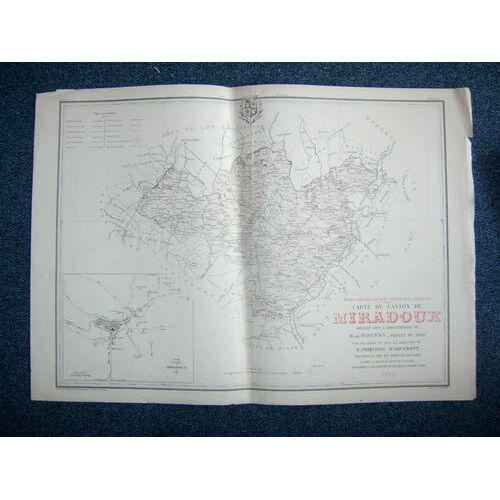 Carte Du Canton De Miradoux (Atlas Général Du Gers)