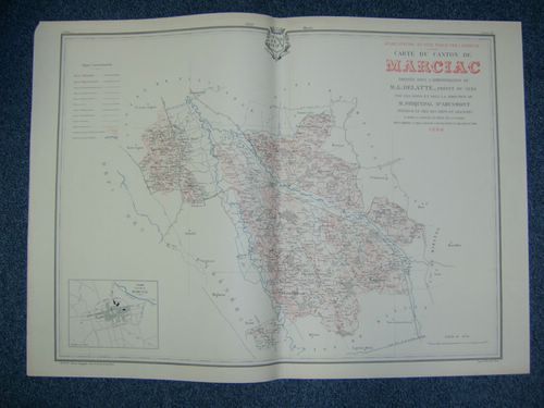 Carte Du Canton De Marciac (Atlas Général Du Gers)