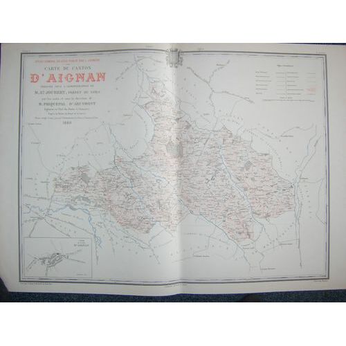 Carte Du Canton D'aignan (Atlas Général Du Gers)