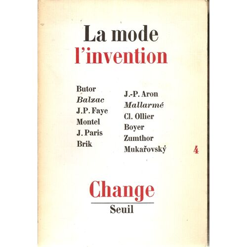 N° 4 : La Mode, L'invention.