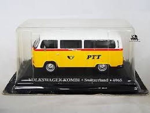 Miniature Véhicule Altaya Taxi Monde Wolkswagen Kombi Switzerland Ptt 1965 1/43-Altaya