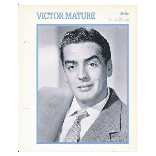 Movie Star Card [Carte Perforée En Langue Anglaise] Victor Mature