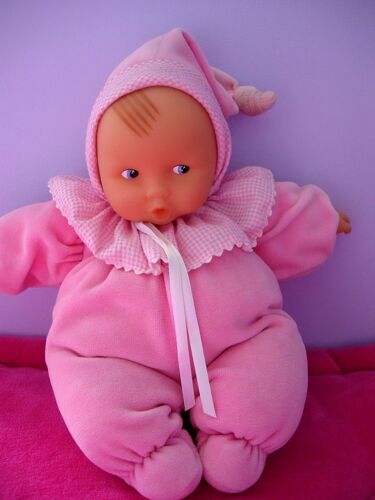 Poupon Rose Velours Corolle 34 Cm Environ