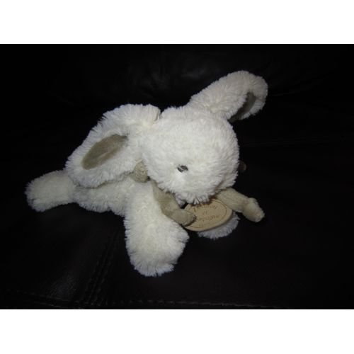 Doudou Et Compagnie Lapin Beige Et Taupe  Bonbon 20 Cm
