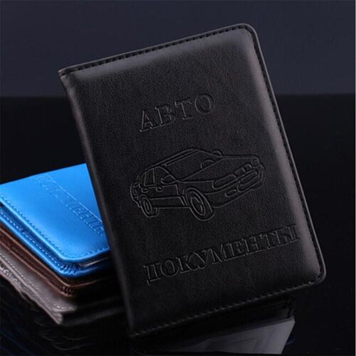 Étui en cuir PU pour permis de conduire automobile russe, 1 pièce, couverture pour Documents de conduite automobile, porte cartes de crédit, portefeuille