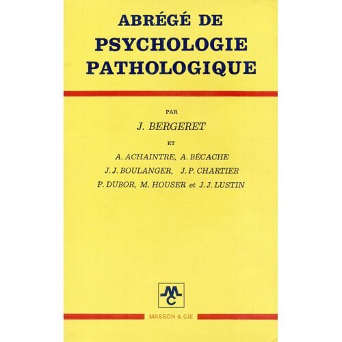 Abrégé De Psychologie Pathologique