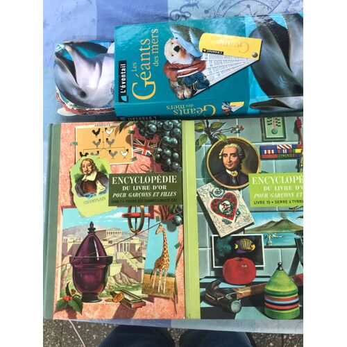Encyclopédie Du Livre D Or Pour Garçons Et Filles Livres 7 Et 15 - L Éventail Les Géants Des Mers