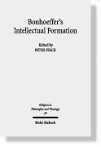 Bonhoeffer's Intellectual Formation