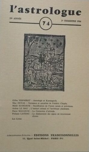 L'astrologue  N° 74 : Revue D'astrologie