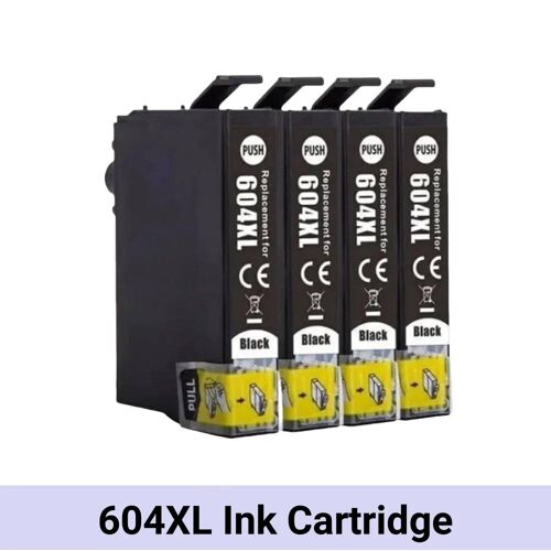 Cartouche d'encre 604 604XL pour Epson XP2205 XP-2200 XP4205 XP-3200 XP4200 WF-2910 WF2930 WF2950 cartouches d'imprimante T604XL4PK 604XL Black