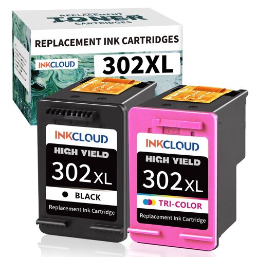 Cartouche d'encre de remplacement 302 XL pour HP OfficeJet 3831, 3833, 3830, DeskJet 3630, 2130, 3632, Envy 4520, 4525, 4527Black