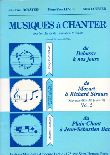 Musiques À Chanter  Volume 5 : De Mozart À R. Strauss