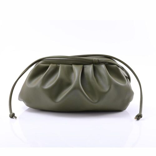 Bag For Women Cloud bag Soft Leather Madame Single Shoulder Slant Dumpling Handbag Day Clutches bags Messenger, Vert militaire