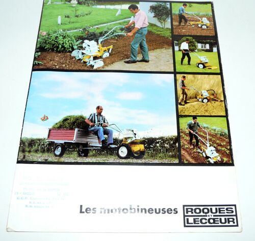 Les Motobineuse Roques Et Lecoeur, Prospectus Années 70