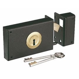 Serrure de portail coulissant à crochet à 4 gorges - main gauche - 384000 JPM