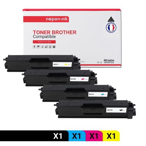 4 Toner pour KONICA MINOLTA TN-321 Black + Cyan + Magenta + Jaune 20000/Black-25000/COULEUR Pages avec Konica Minolta Bizhub C224 C224 e C284 C284 e C364 C364 e