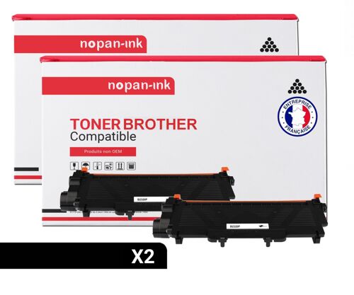2 Toner pour Brother TN 2320 Black 2600 Pages avec Brother L-L2300D L2305W L2320D L2340DW L2360DN L2360DW L2365DW L2380DW, DCP-L2500D L2520DW L2540DN L2540DW L2560DW,MFC-L2700DW L2707DW