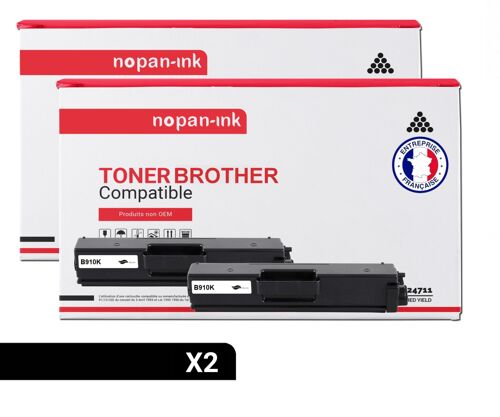 2 Toner pour Brother TN 910 Black 9000 Pages avec Brother L-L9310CDW L9310CDWT L9310CDWTT, MFC-L9570CDW L9570CDWT
