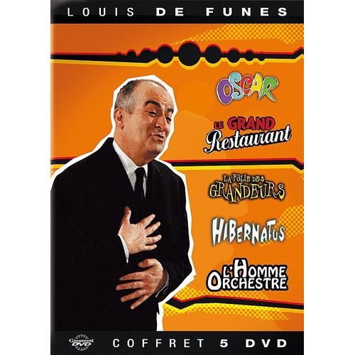 Louis De Funès - 5 Films Cultes : Le Grand Restaurant + Oscar + Hibernatus + L'homme Orchestre + La Folie Des Grandeurs