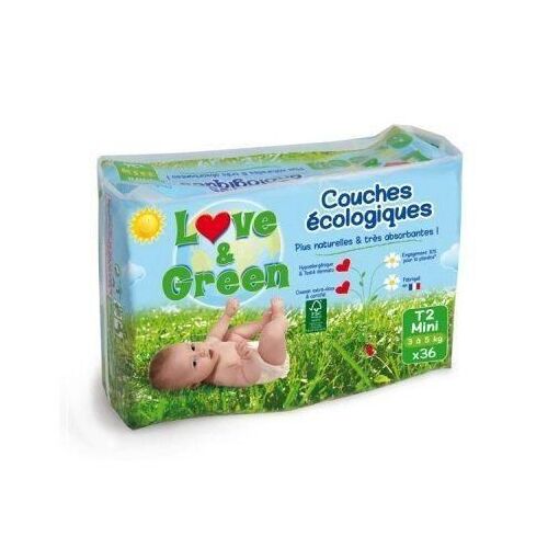 Love And Green Couches Ecolabellisees Taille 2 - 36 Couches