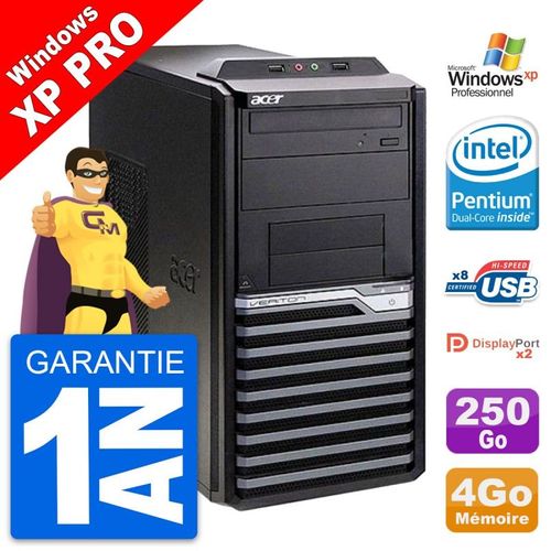PC Tour Acer Veriton M4630G Intel G3220 RAM 4Go Disque Dur 250Go Windows XP