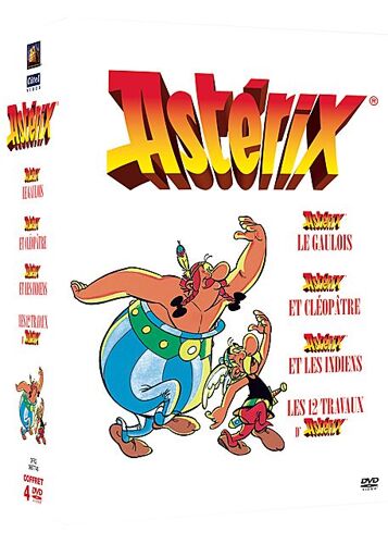 Astérix - Coffret 4 Films : Astérix Le Gaulois + Astérix Et Cléopâtre + Les 12 Travaux D'astérix + Astérix Et Les Indiens - Pack