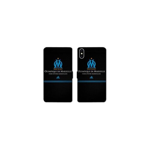 Housse Cuir Portefeuille Pour Iphone X / Xs Olympique Marseille Om Fier Etre Marseillais