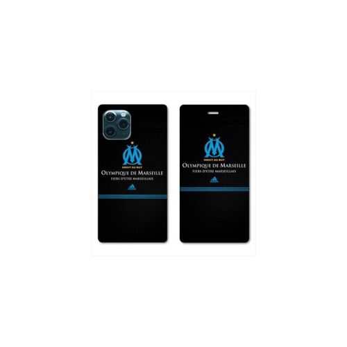 Housse Cuir Portefeuille Pour Iphone 11 (6,1) Olympique Marseille Om Fier Etre Marseillais
