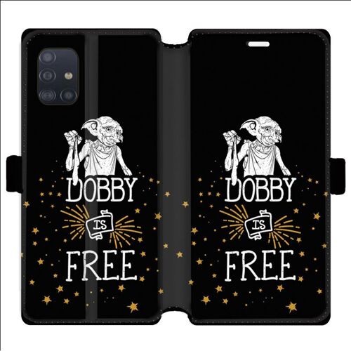 Housse Cuir Portefeuille Pour Samsung Galaxy A51 4g Wb License Harry Potter Dobby Free N