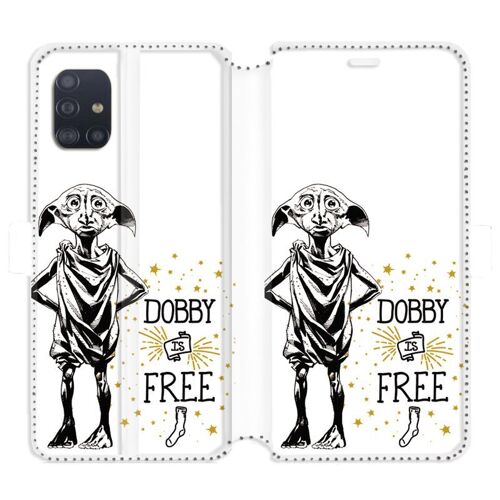 Housse Cuir Portefeuille Pour Samsung Galaxy A51 4g Wb License Harry Potter Dobby Free B