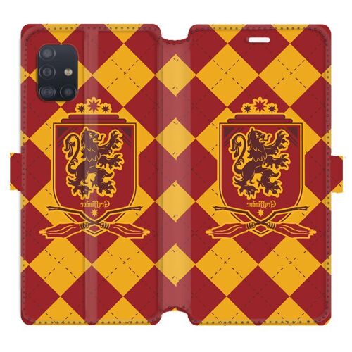 Housse Cuir Portefeuille Pour Samsung Galaxy A51 4g Wb License Harry Potter Ecole Griffindor