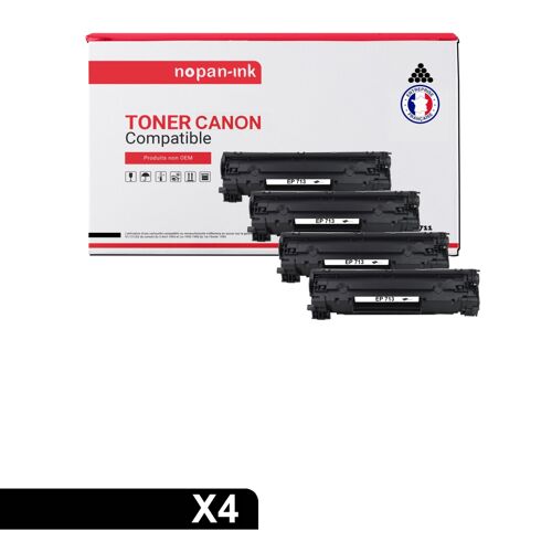 4 Toner pour CANON EP715 1975B002 (Q7553X) Black 7000 Pages avec Canon LBP 3310 3370 Lasersot LBP-3310 LBP-3370 i-SENSYS LBP-3310 LBP-3370 Wincor-Nixdorf FD4911L14