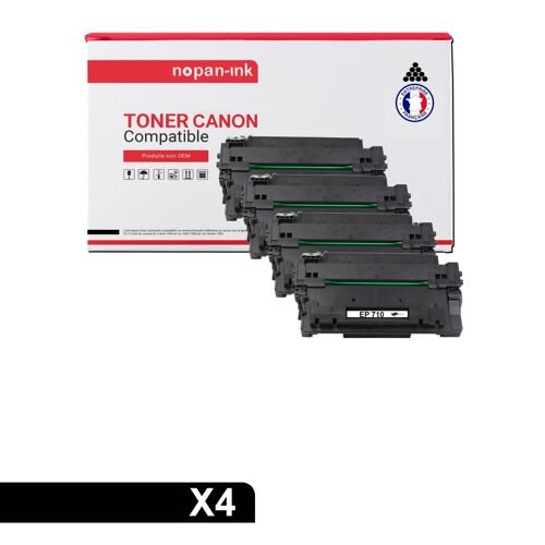 4 Toner pour CANON EP710 (Q6511A) Black 6000 Pages avec Canon i-Sensys LBP3460 LBP3460