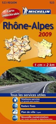 Rhône-Alpes - Carte Région N° 523 - 1/200 000