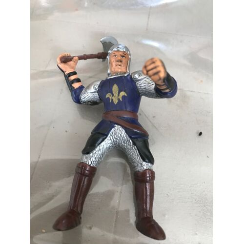 Figurine Chevalier Moyen Age - Simba - Papo - Plastique - 9,5x6 Cm