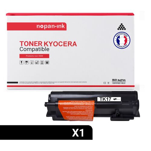 1 Toner pour KYOCERA TK17 Black 6000 Pages avec Kyocera FS-1000 Kyocera FS-1000 Arztdrucker Kyocera FS-1000 N Kyocera FS-1000 Plus Kyocera FS-1000 Plus N Kyocera FS-1000 Plus PS Kyocera FS-1000 Plus P