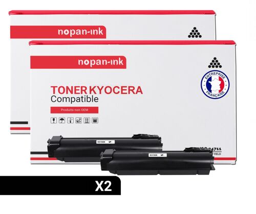 2 Toner pour KYOCERA TK5195K Black 15000 Pages avec Kyocera TASKalfa 306 ci Kyocera TASKalfa 307 ci Kyocera TASKalfa 308 ci