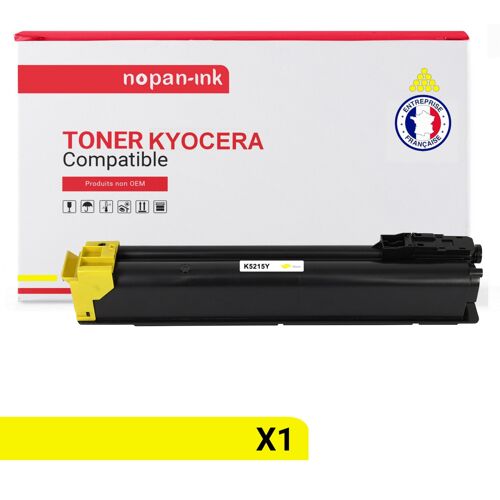 1 Toner pour KYOCERA TK5215 Yellow 15000 Pages avec Kyocera TASKalfa 406 ci