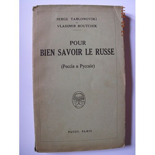Pour Bien Savoir Le Russe