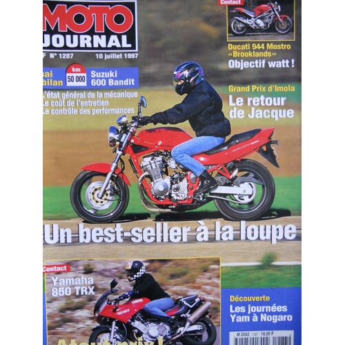 Moto Journal  N° 1287 : Essai 50.000 Kms Suzuki 600 Bandit, Yamaha 850 Trx, Ducati 944 Mostro Brooklands